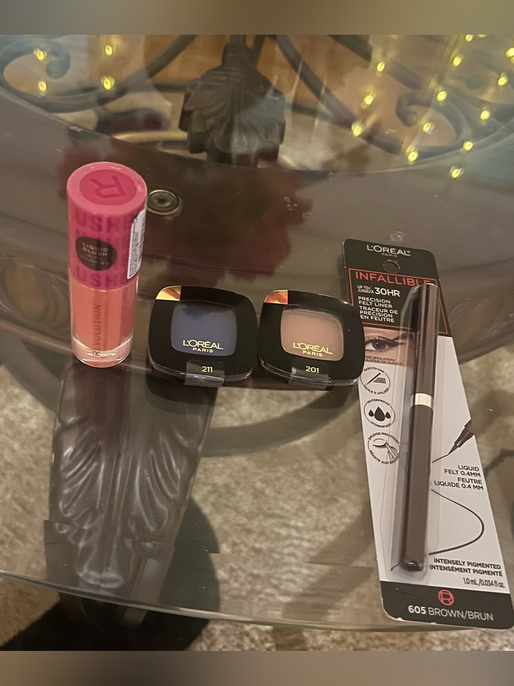 L’Oreal Set + Revolution Blush Bomb, 2 Eye Shadows, One Eyeliner, One Blush